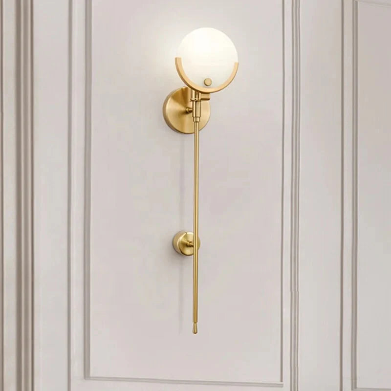 Marble Gold Flower Wall Light