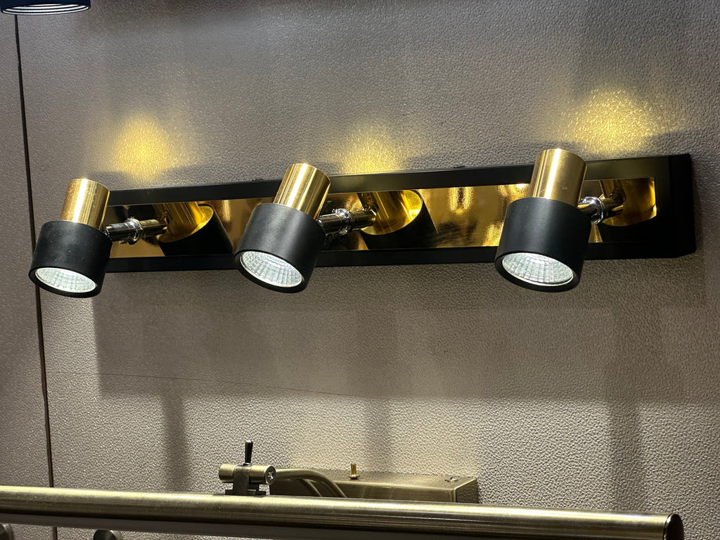 Cob Black Golden Vanity Light