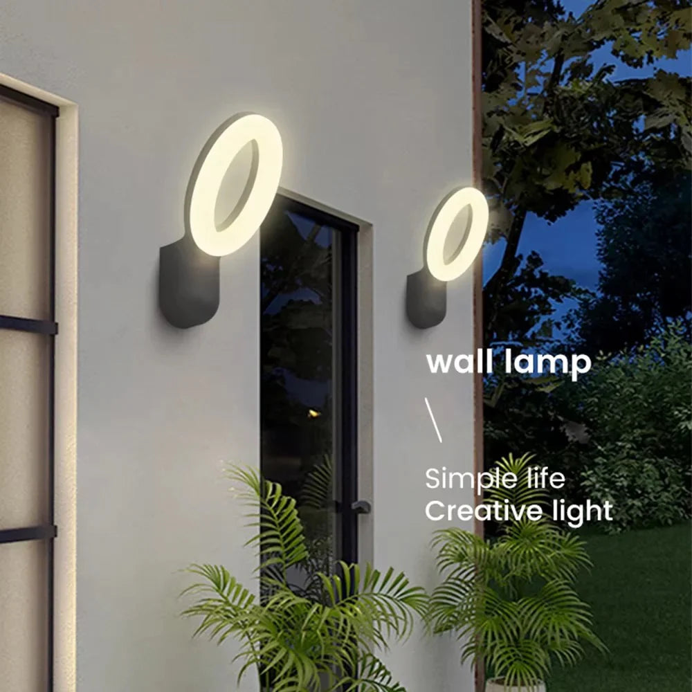 Wall-Mounted Aluminum Light-Emitting Diode Outdoor Wall Lamp