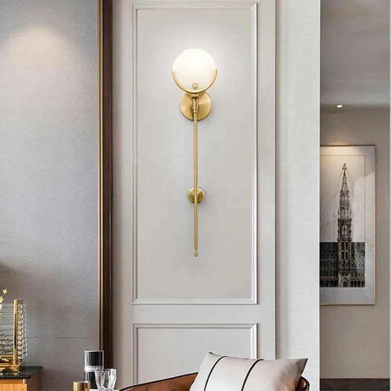 Marble Gold Flower Wall Light