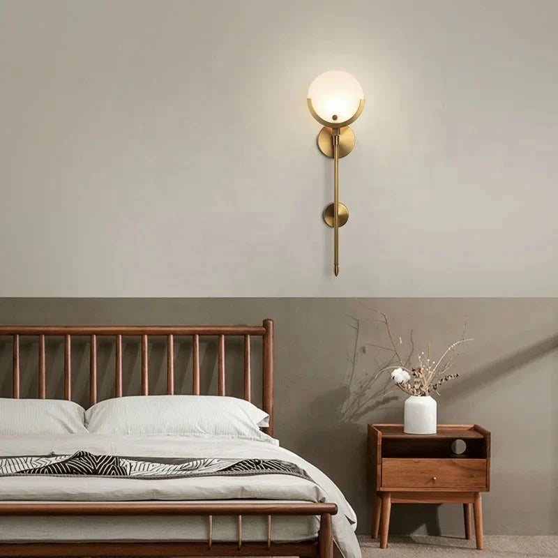 Marble Gold Flower Wall Light