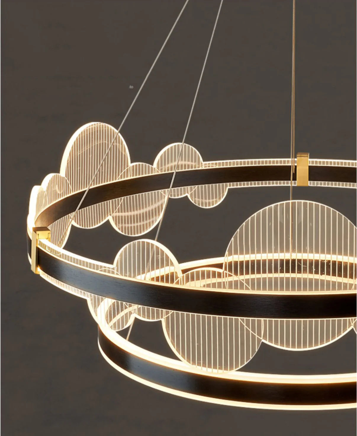 New modern Double Ring Chandelier