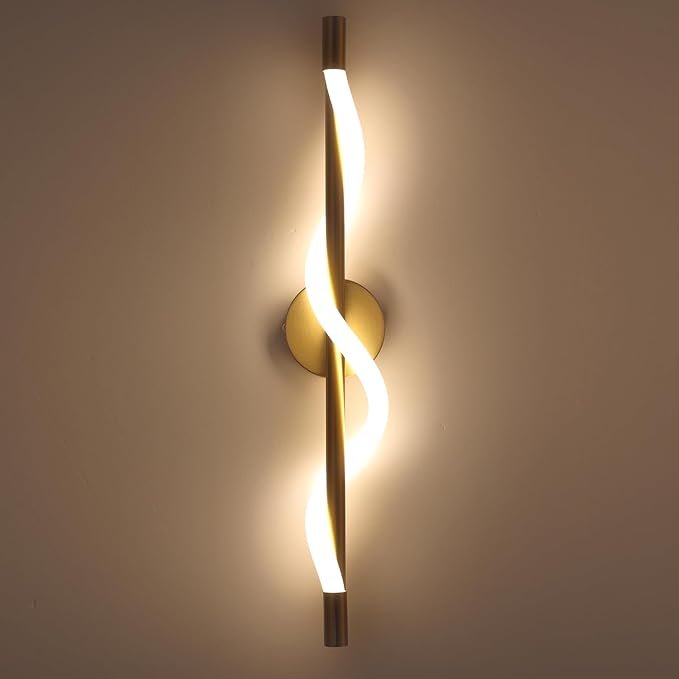 Metallic Spiral Led Wall Light