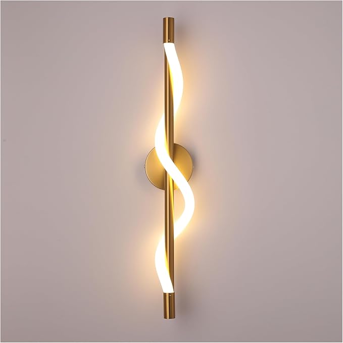 Metallic Spiral Led Wall Light