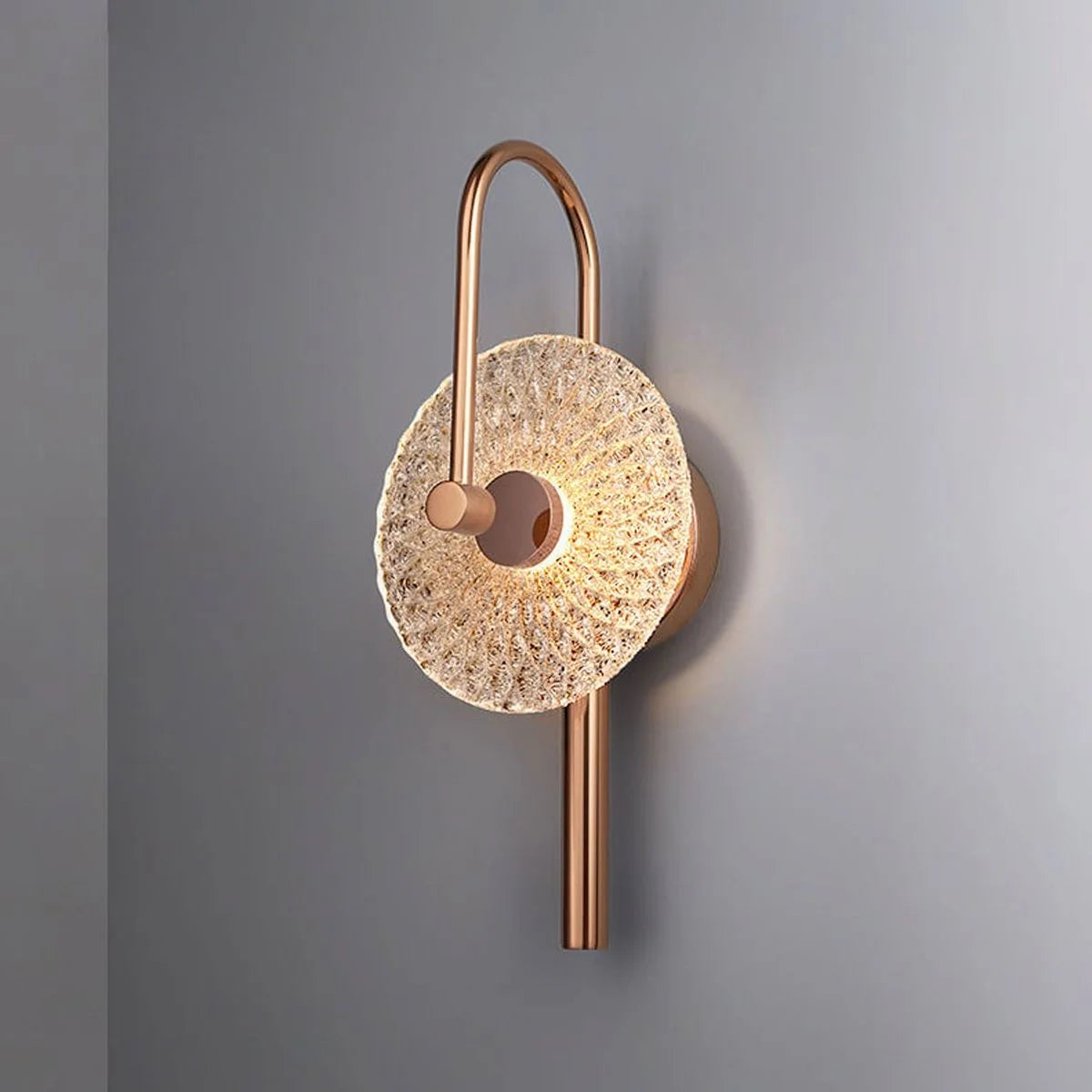 Gold ice crystal Pattern Wall Light