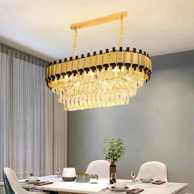 Oval Crystal Chandelier