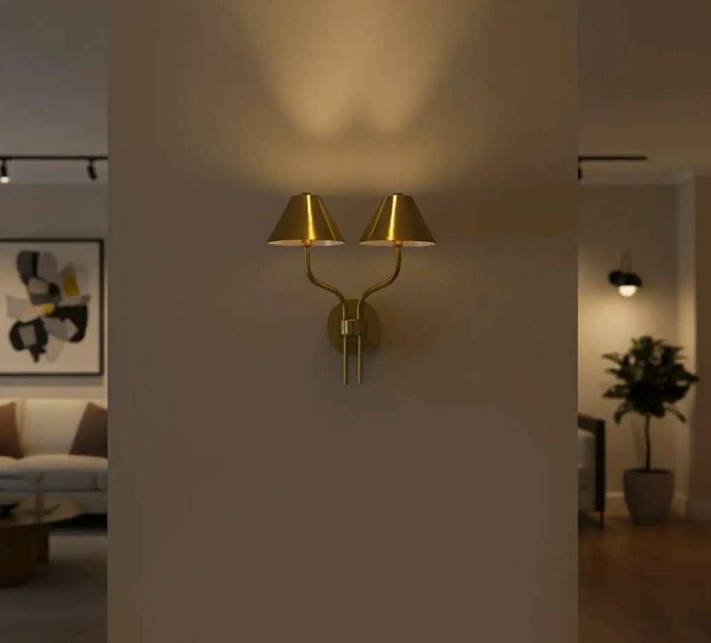 Umbrella Gold Wall Light