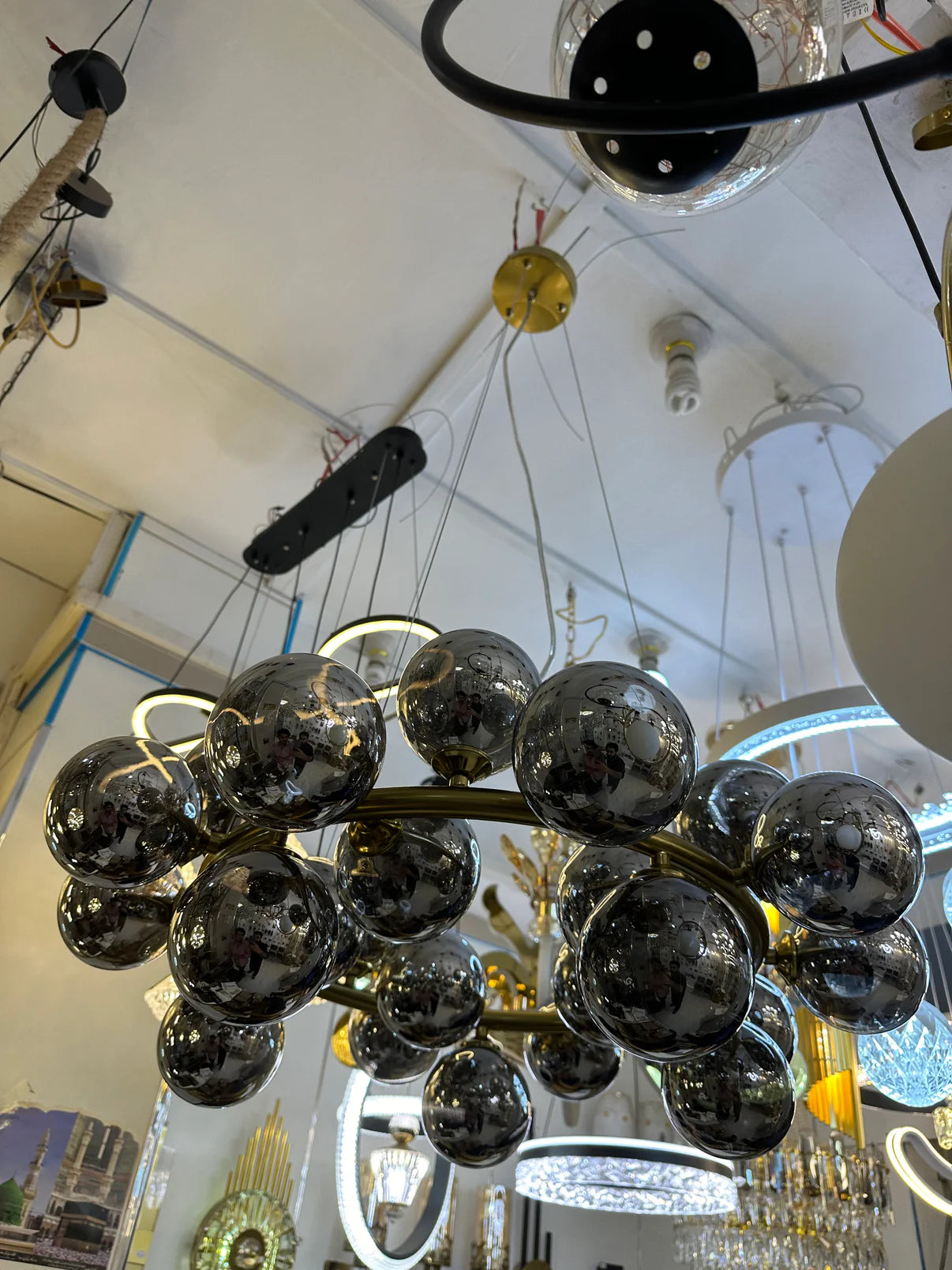 Smoke Glass Chandelier