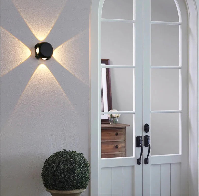 Four Way Cross Cube Outdoor Light