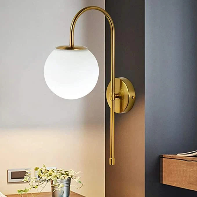 Down Style Globe Wall Light