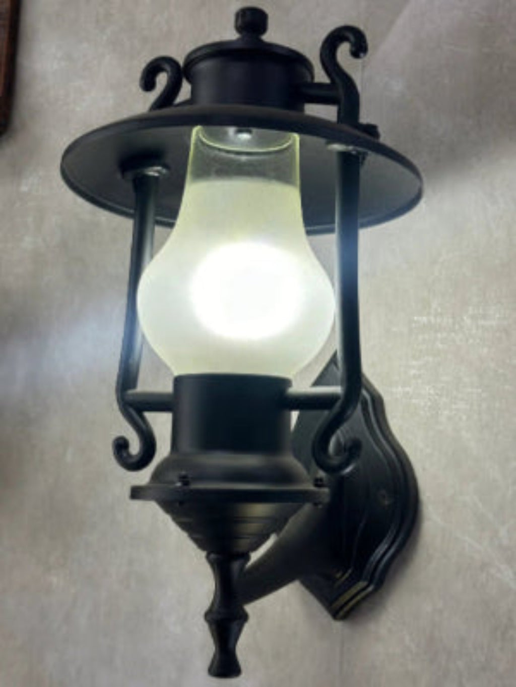 Black outdoor lamp