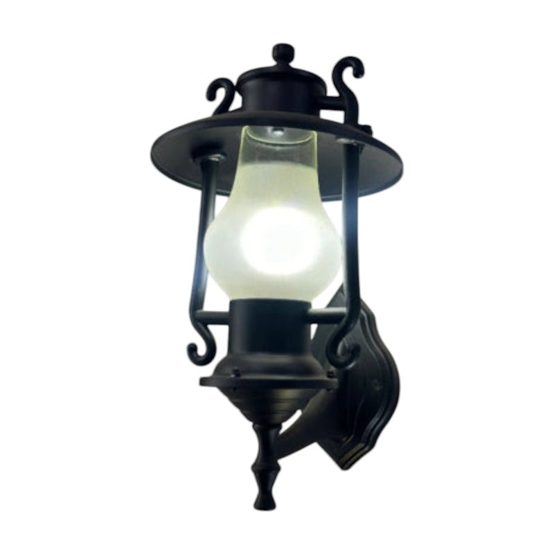 Black outdoor lamp