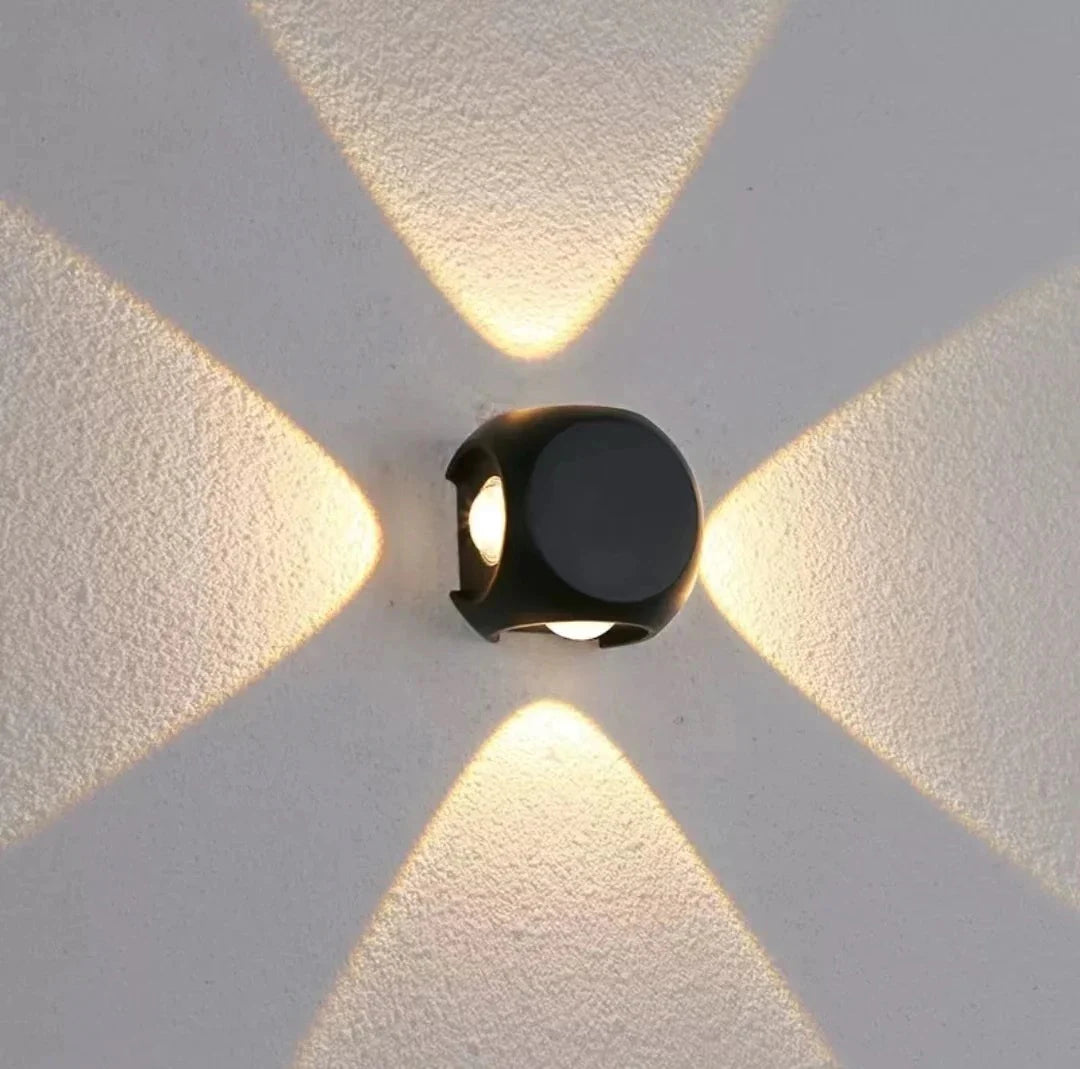 Four Way Cross Cube Outdoor Light