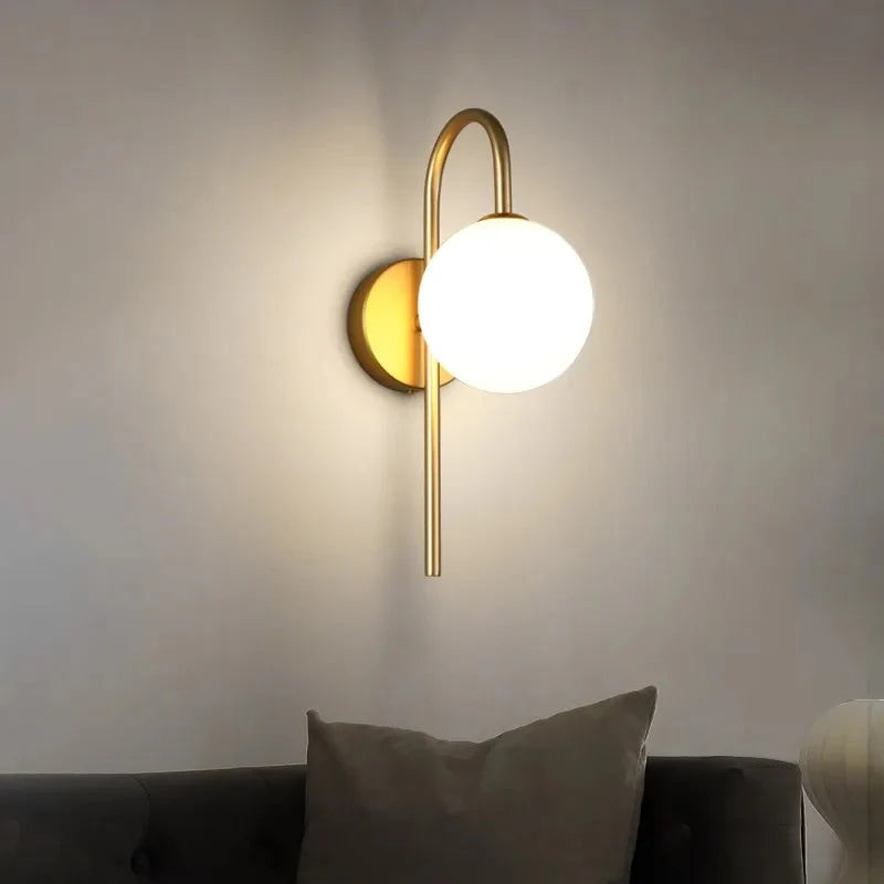Down Style Globe Wall Light