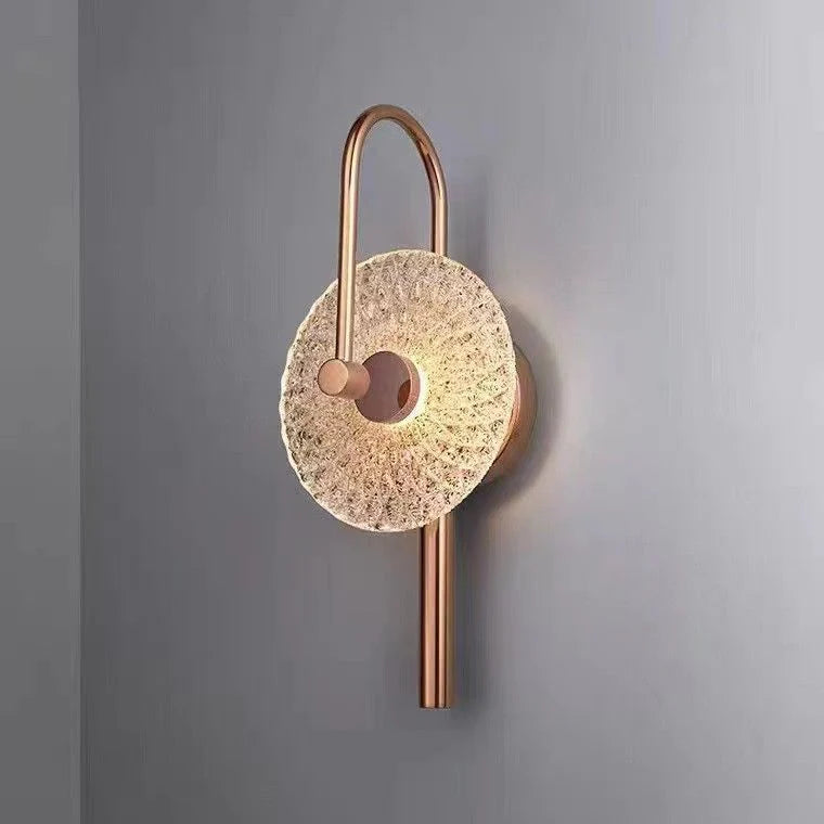 Gold ice crystal Pattern Wall Light