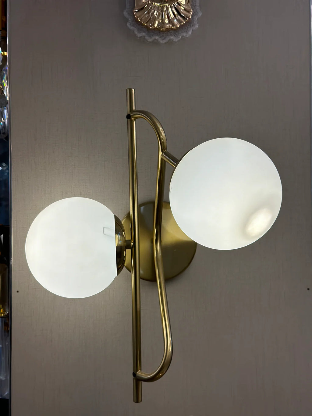 Modern Double Globe Wall Light