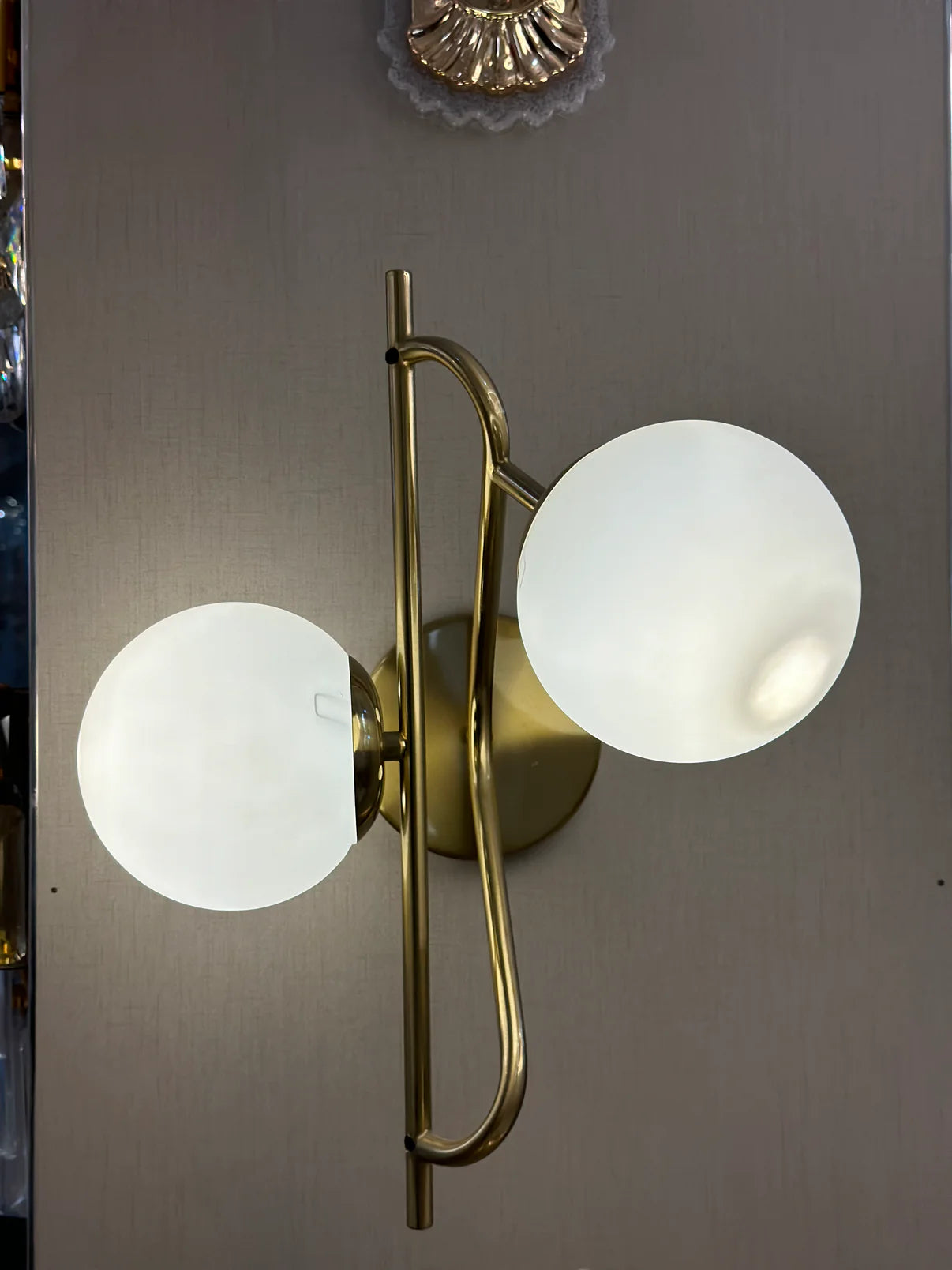 Modern Double Globe Wall Light