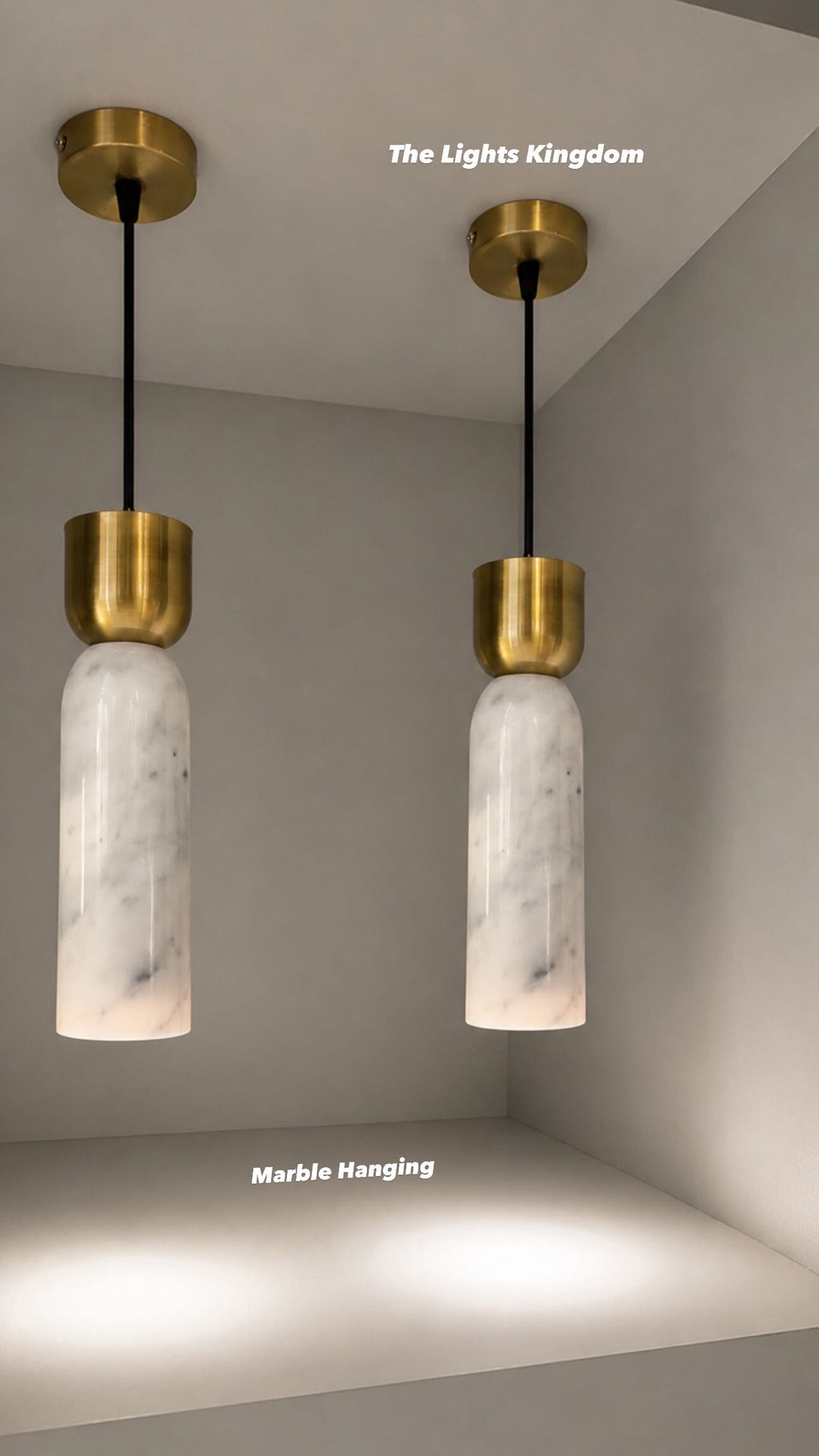 Marble sleek hanging light
