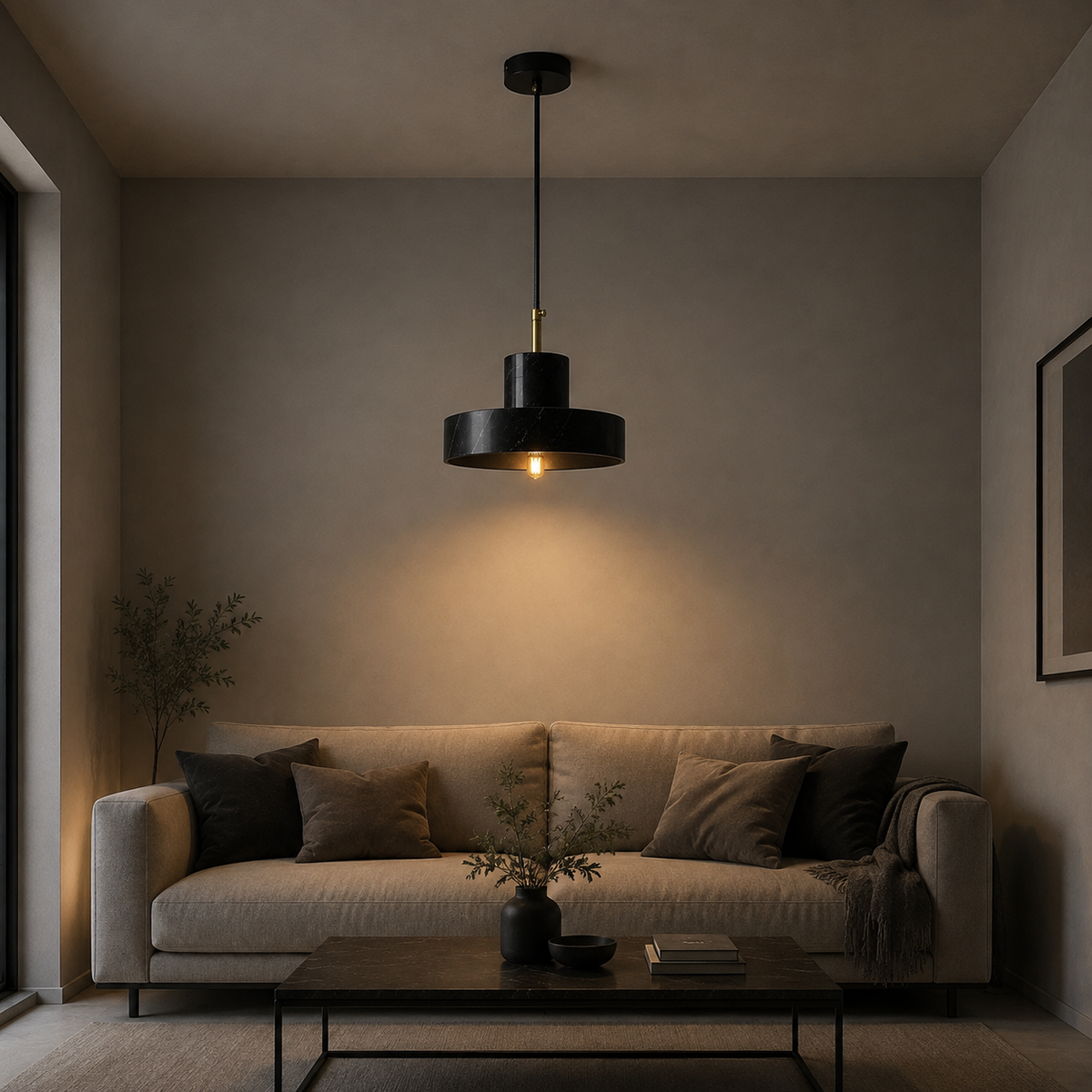Black Texture Marble Hanging