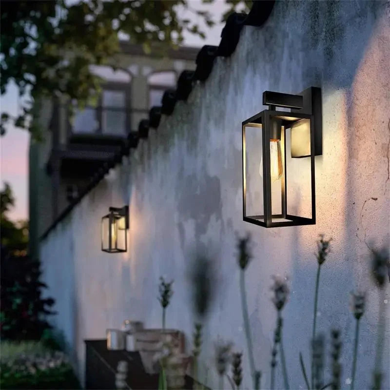Modern Simple Square Outdoor Wall Lantern