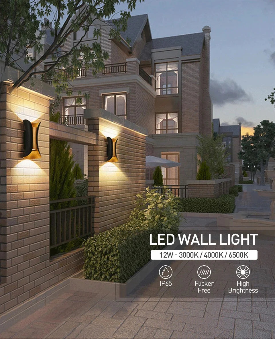 Led Black Golden outdoor Light