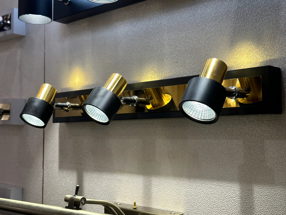 Cob Black Golden Vanity Light