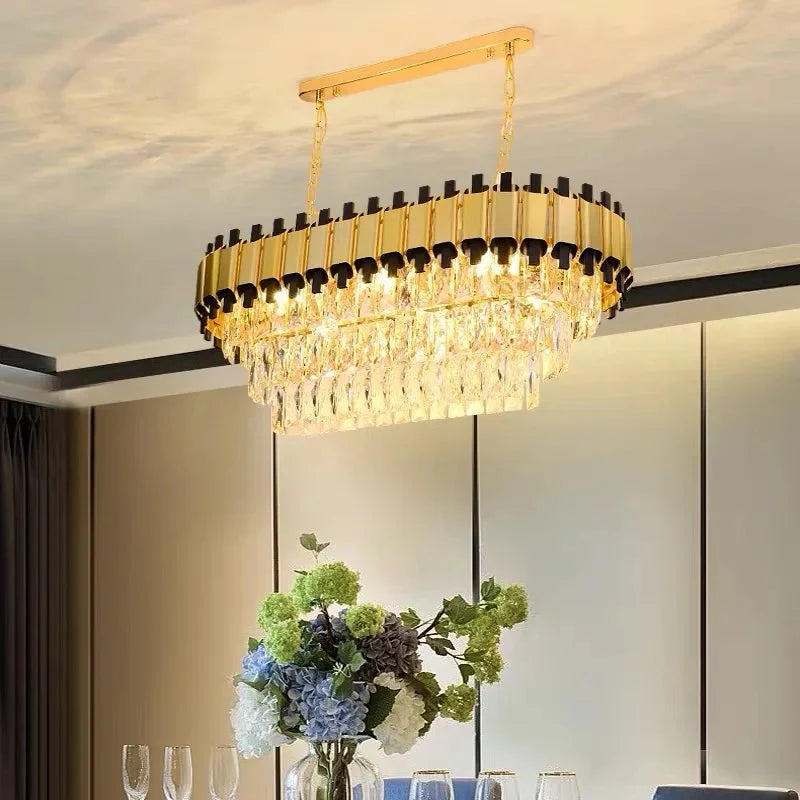 Oval Crystal Chandelier