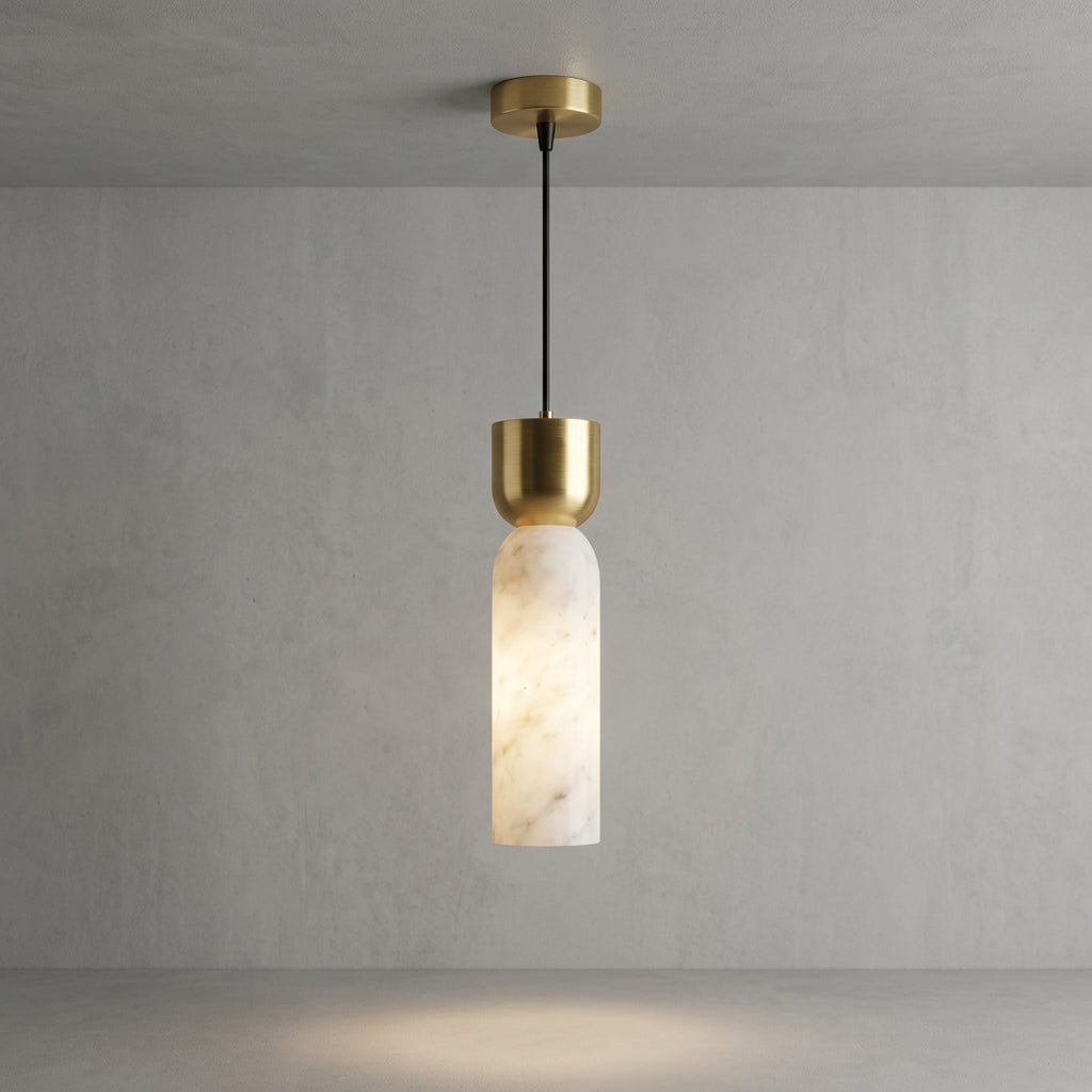 Marble sleek hanging light