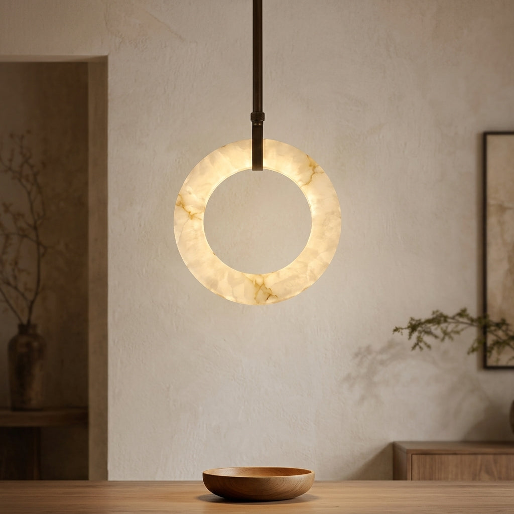 Marble texture round hanging