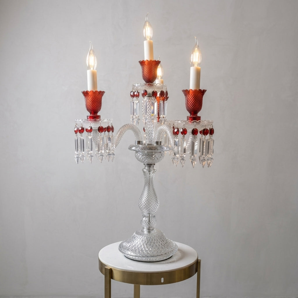 Baccarat Red Stone Lamp