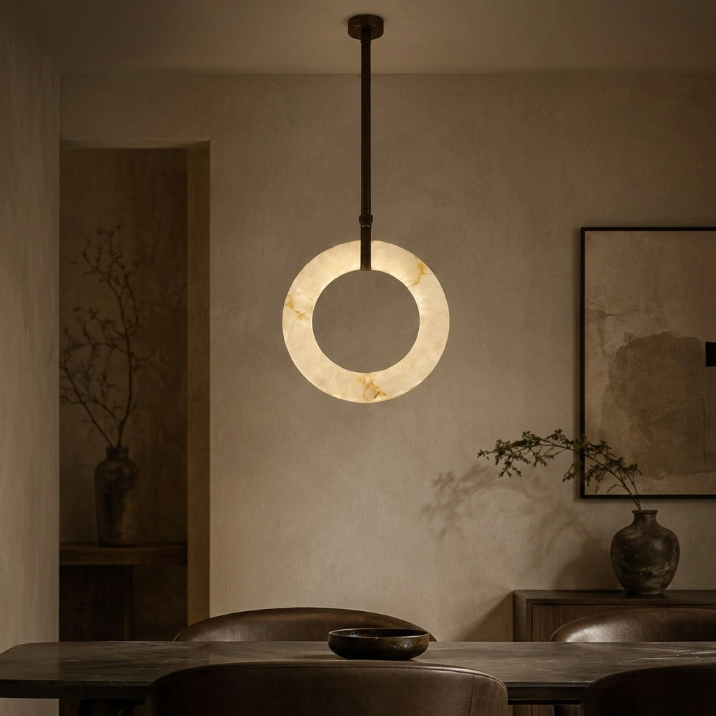 Marble texture round hanging