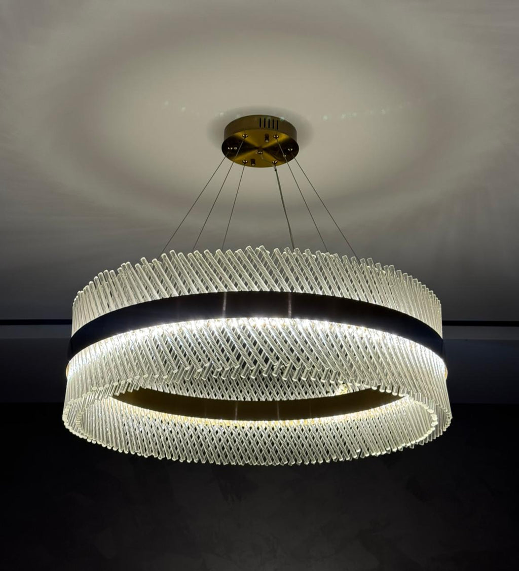 Round Grill Crystal Chandelier