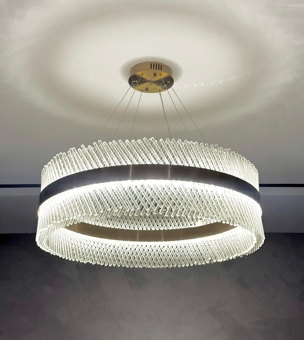 Round Grill Crystal Chandelier