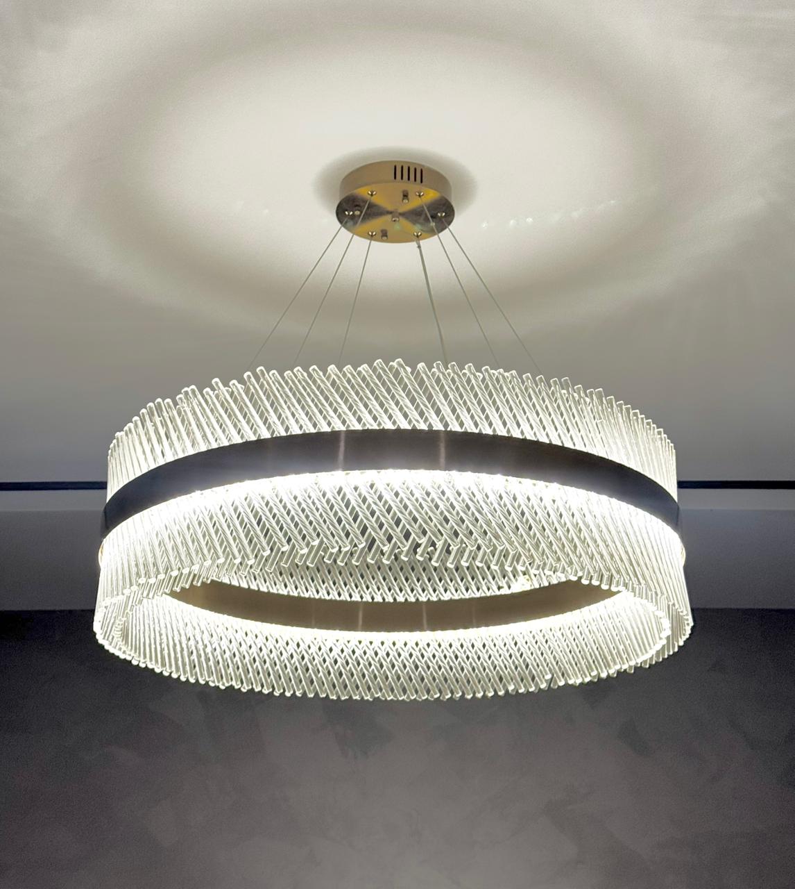 Round Grill Crystal Chandelier