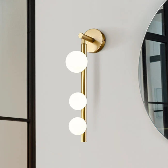 Staircase Glass Globe Wall Light