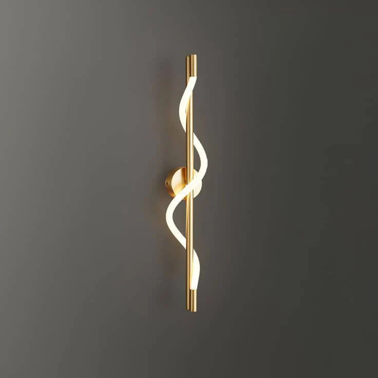 Metallic Spiral Led Wall Light